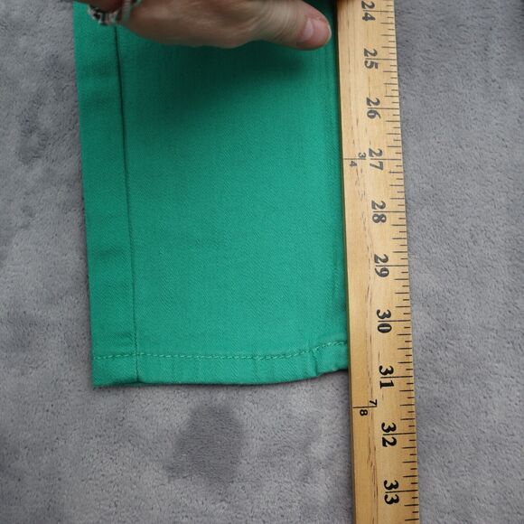 E Line Pants Womens 1 Green Skinny Low Rise Button Distress Pocket Stretch Jeans - Picture 5 of 16
